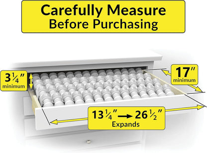 LYNK PROFESSIONAL® Expandable Organizer - Heavy Gauge Steel 4 Tier Spice Rack Insert Tray for Spice Jars, Herbs and Seasoning - Kitchen Cabinet Drawer Storage - Silver Metallic