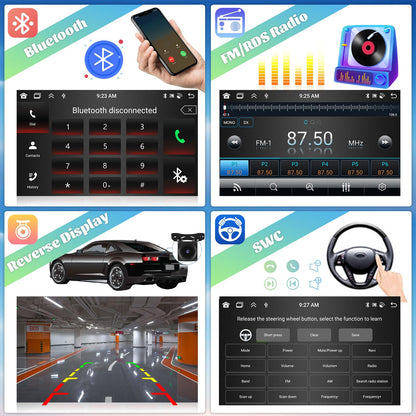 [8 Core 6G+128G] Radio for Toyota Corolla 2009-2013 with Wireless Carplay Android Auto, 9 Inch Touch Screen Car Stereo for Corolla, Bluetooth 5.0, 32 EQ, GPS, WiFi, 59UI, AHD Backup Camera