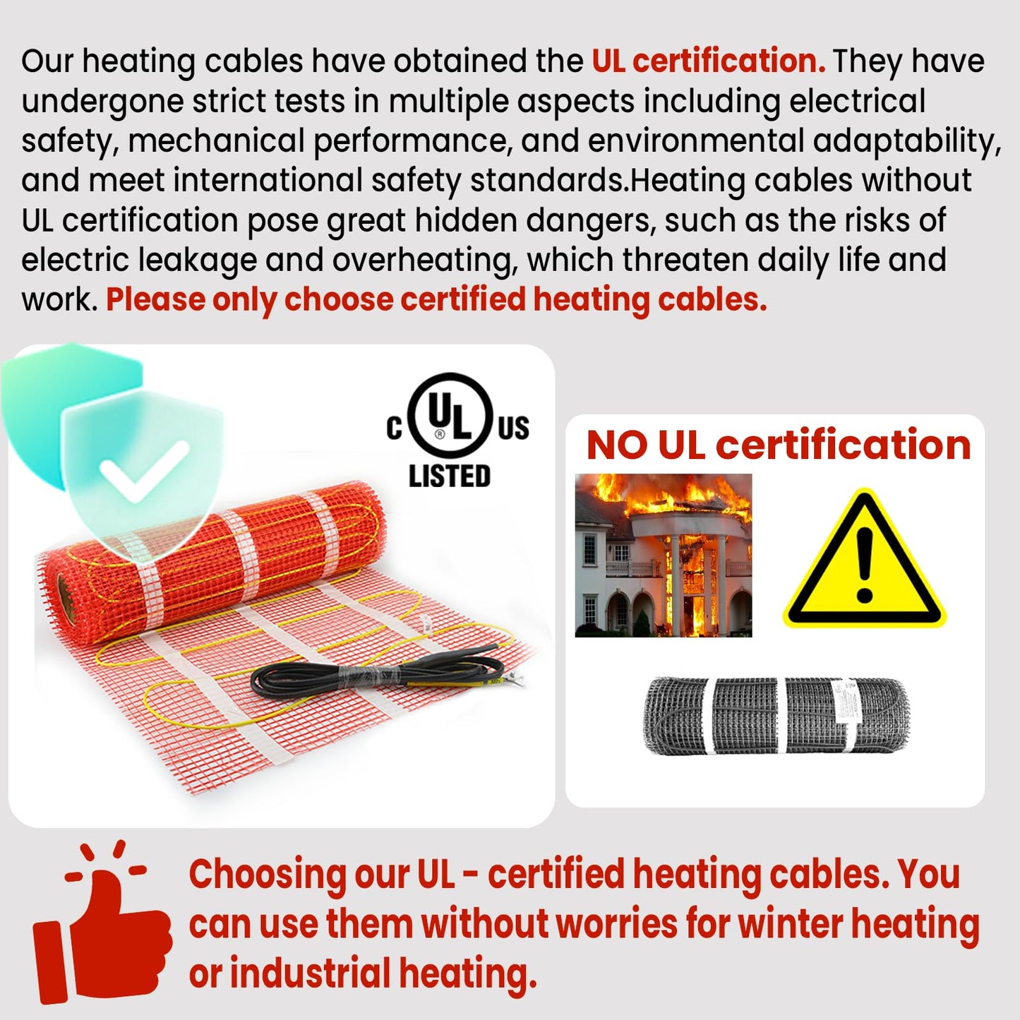 100 sqft HEATIT Warmmat Electric Radiant Self-adhesive Floor Heat Heating System & ET-7AW Thermostat & Alarm Monitor