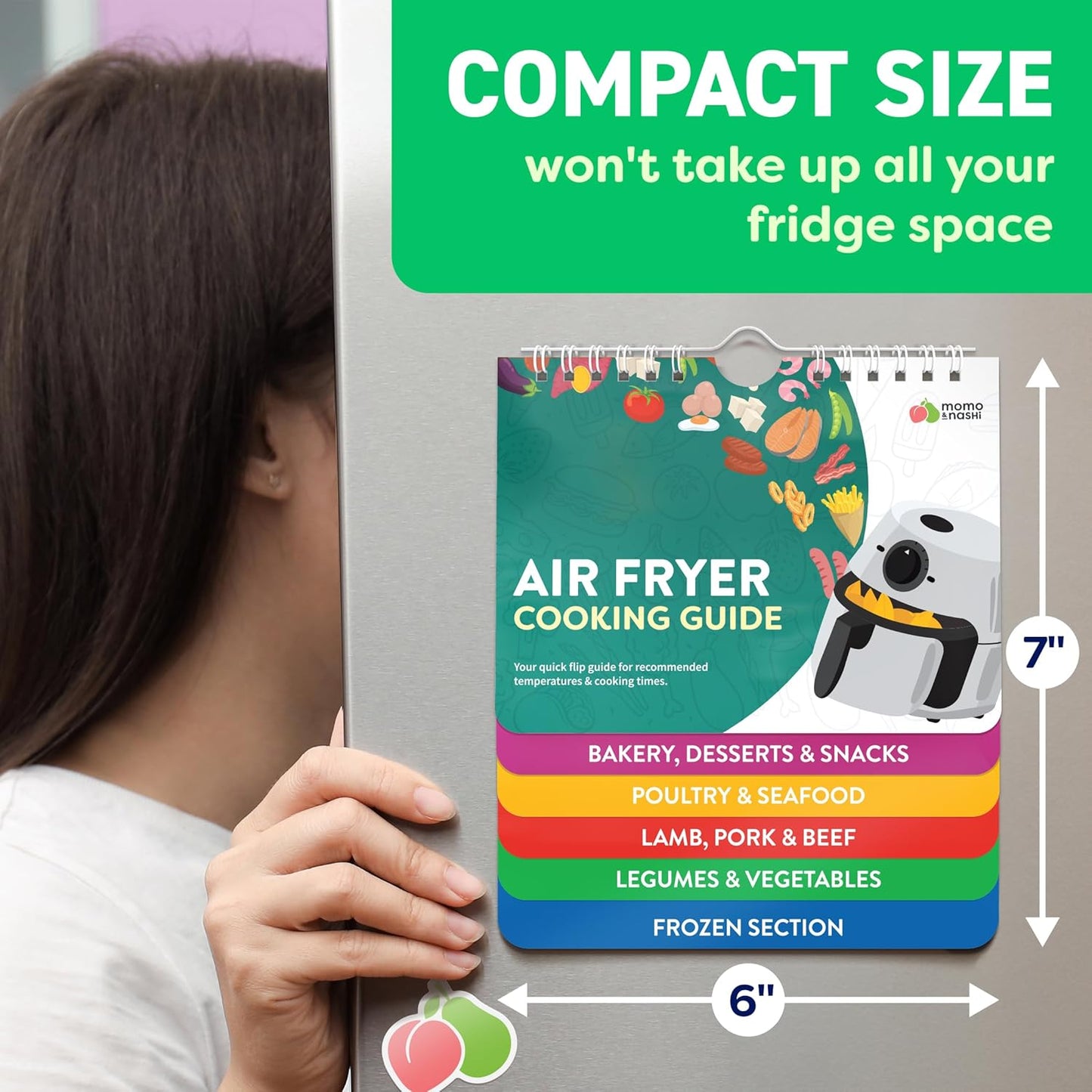 Air Fryer Cheat Sheet Magnets | Essential Cooking Guide for Perfect Meals - Kitchen Gifts for Home Chefs
