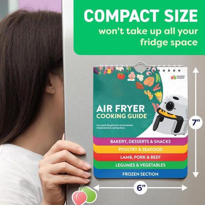 Air Fryer Cheat Sheet Magnets | Essential Cooking Guide for Perfect Meals - Kitchen Gifts for Home Chefs
