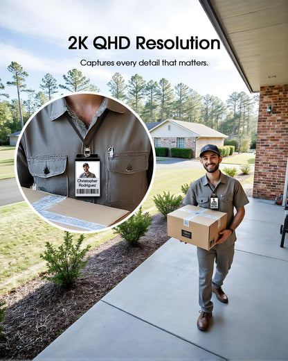 Camcamp Solar Security Camera Wireless Outdoor, 2K Ultra Clear Home Security Camera System, No Subscription, Smart Human Detection, Easy Installation, 5GHz & 2.4GHz WiFi