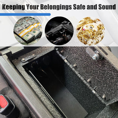 Center Console Gun Safe Vault - TuoJue Premium In-vehicle Console Gun Vault Lockbox Compatible with Honda 2023-2026 CR-V Console Organizer Locking Vault with Superior Fingerprint Lock