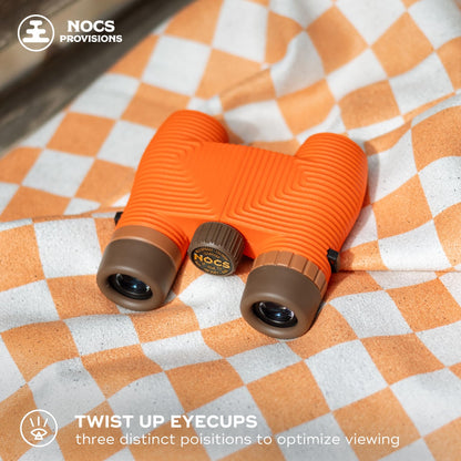 Nocs Provisions Standard Issue 8x25 Waterproof Binoculars, 8X Magnification, Bak4 Prism, Wide View Multi-Coated Lenses for Bird Watching, Hiking & Backpacking - Charcoal Black