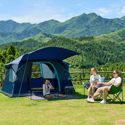 Timber Ridge 6 Person Camping Tent, Large Family Tents Cabin Tent with Vestibule and Storage Pockets, Waterproof PU2000mm Tent for Camping Accessories