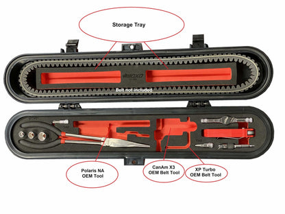 Savage Boxo Tool Kit. UTV Belt Storage Case with the BOXO USA tools to change your OEM Belt for Polaris and CanAm SXS