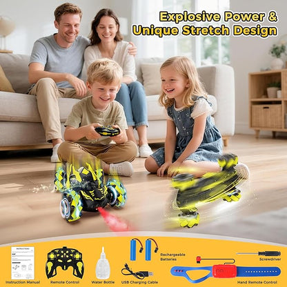 Gesture Sensing RC Stunt Car Toys for 6-12 Years Old Boys Hand Controlled Remote Controlled Car 2.4GHz &amp 4WD  360° Drifts Offroad with Lights &amp Music Christmas Birthday Gifts for Kids Ages
