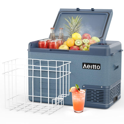 Aeitto 12 Volt Car Refrigerator 30Quart Car Fridge Freezer Electric Cooler Portable Cooler 12V Fridge RV Refrigerator -4℉-68℉ Temp Control 12/24V DC & 100-240V AC for Travel, Camping, RV, Road