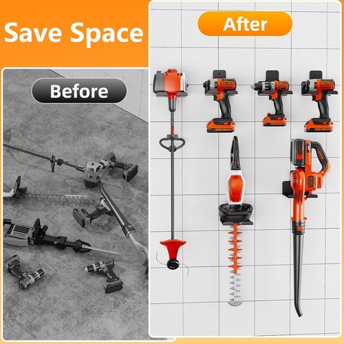 Garage Organization - Wall Mounted Storage Rack by [Brand Name] | Heavy Duty Tool Hanger for Garden Power Tools