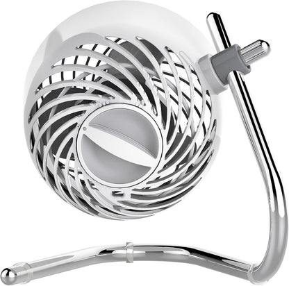 Vornado Pivot Personal Air Circulator - Portable Desk Fan with Powerful Airflow | Ice White
