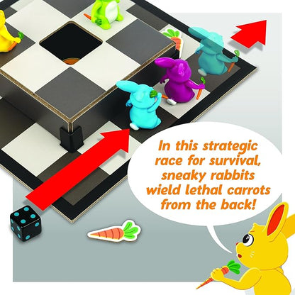 MindWare Stabbits: Strategic Bunny Battle Game – Beware of Backstabbing Rabbits with Lethal Carrots – Fun and Sneaky Board Game for 2-6 Players