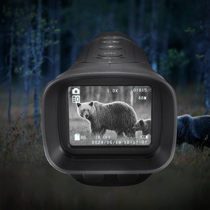 Barska NV-1 Digital Night Vision Monocular Compact Infrared Scope for Day & Night Use HD Photo/Video, Rechargeable Battery, USB/Micro SD Compatible