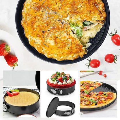 GZMAISULEE 9 Inch Springform Pan Baking Pans Round Leakproof Nonstick Removable Bottom Bakeware for Cake, Cheesecakes, Pizza, and Quiches
