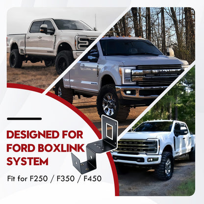 Truck Bed Hitch Holder for Ford BoxLink System, 3" Receiver Hitch Storage Mount for F250 F350 F450 (2017-2025), Heavy Duty Trailer Hitch Organizer, Truck Bed Accessories(Accessories not Included)