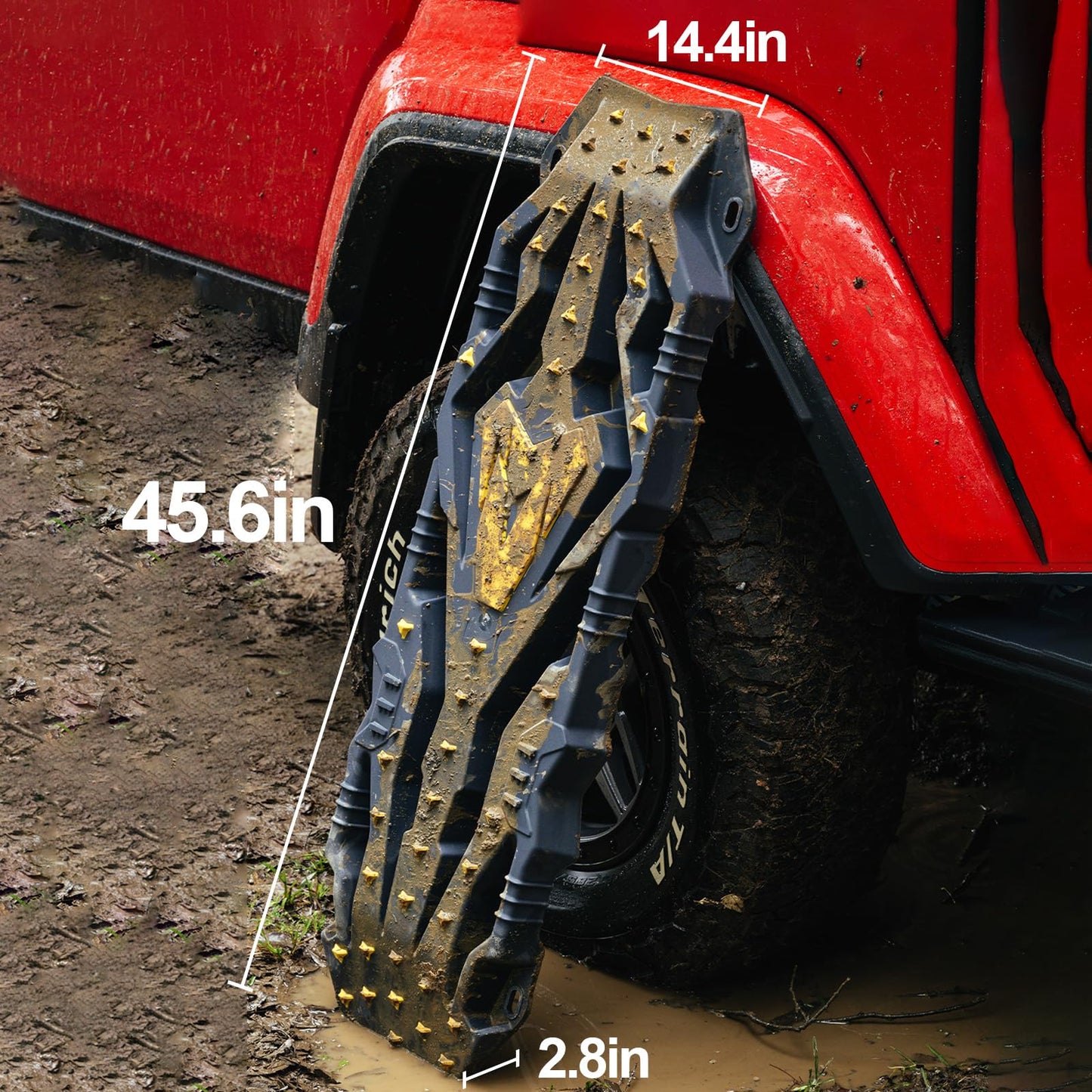 Heavy Duty Off-Road Traction & Recovery Boards | 10T Load | PA6 Nylon Mats | Dual Color Injection | 10 Mounting Holes | Mechanical Structure | Essential Recovery Gear | Sand Mud Snow
