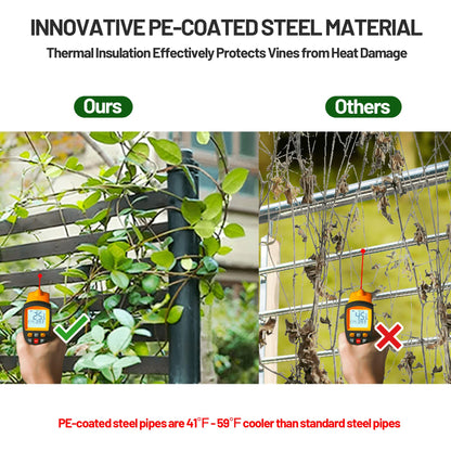 OnlyGarden Outdoor Privacy Screen Fence with Stand 4FT x 6FT, Freestanding Privacy Fence Panels for Outside, No Dig Fence for Air Conditioner, Trash Can, AC Unit, Patio Lattice Fence Trellis Brown