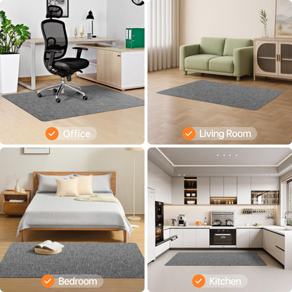 Homek Office Chair Mat for Hardwood & Tile Floor, 30"x48" Computer Chair Mat, Non-Curve Anti Slip Hard Floor Protector for Rolling Chair, PVC Mat Desk Rug for Home Office