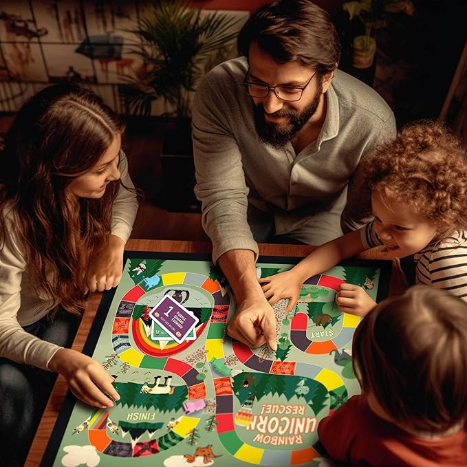 Rainbow Unicorn Rescue - Board Game for Kids Ages 4-8 Fun Family Board Games Games for 4+ Year Olds Kids Games for 4+ Year Old Birthday Gift Unicorn Toy for Girls and Boys Cooperative Board Games