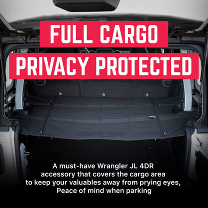 GPCA - Freedom Pack PRO Under Hardtop/Topless Easy-to-Install Patented Tonneau/Trunk Cover Heavy-Duty Accessories for Wrangler JL 2018-2024, 4DR Sport Sahara Rubicon & Freedom Unlimited Models