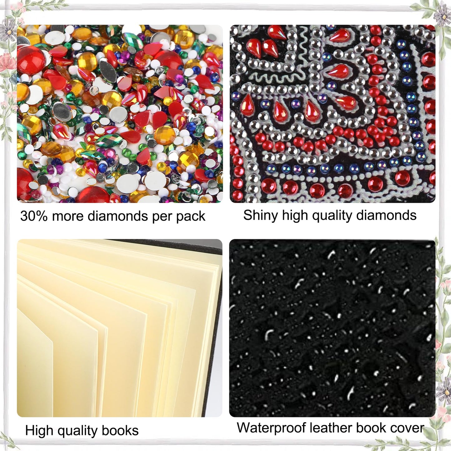 JISHSHAY Diamond Painting Notebook Journal Diamond Art Note Book Gem Art Sketch Book Gem Painting Diary Mosaic Kits for Adults Blank Notebook with Special Shaped 14.5×21cm/5.7×8.26in Dancer