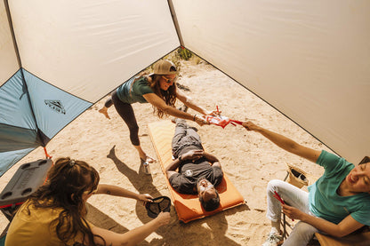 Kelty Sunshade – Pop Up Portable Shade UV Shelter for Beach Trips, Soccer Games, Backyard, Camping, Adjustable Side Wall, Wind Protection, Huge Interior Space, 2024 Model (Fallen Rock)