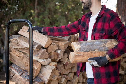 Champion Power Equipment 201164 96-Inch Firewood Heavy Duty Wood Log Rack, Weather Resistant Cover Included