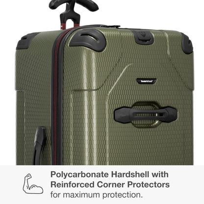 Traveler's Choice Maxporter II Polycarbonate Hardside Trunk with Spinner Wheels, Green, 31-Inch Large Trunk