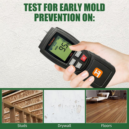 Skiennix Dual Mode Moisture Meter - 2-in-1 Pin & Pinless Detector with Backlight & Buzzer | Ideal for Wood, Drywall & Masonry