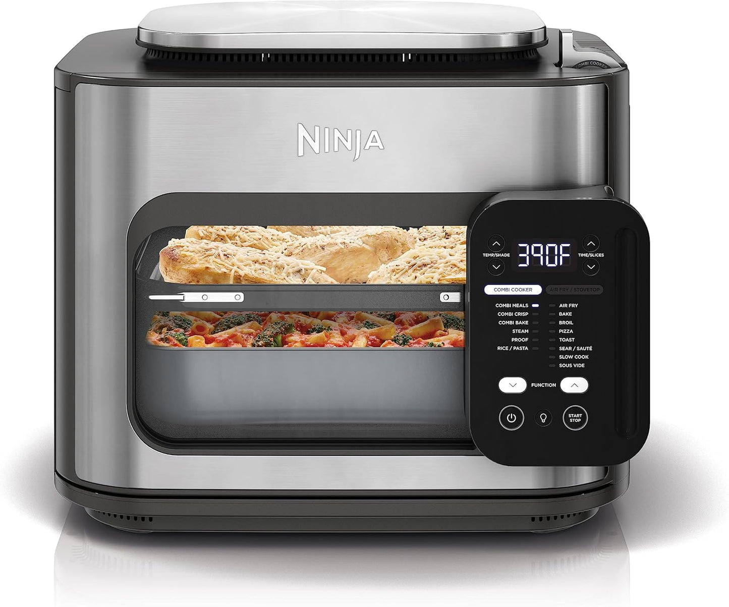 Ninja Combi Multicooker - 14-in-1 Air Fryer & Oven for Quick Meals in 15 Mins | Stainless Steel, 3 Accessories