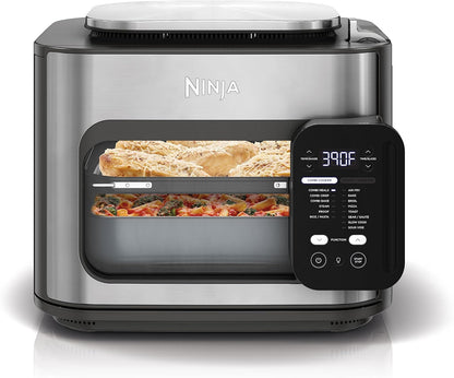 Ninja Combi Multicooker - 14-in-1 Air Fryer & Oven for Quick Meals in 15 Mins | Stainless Steel, 3 Accessories