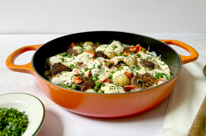 Le Creuset Enameled Cast Iron Signature Everyday Pan, 11", Sea Salt