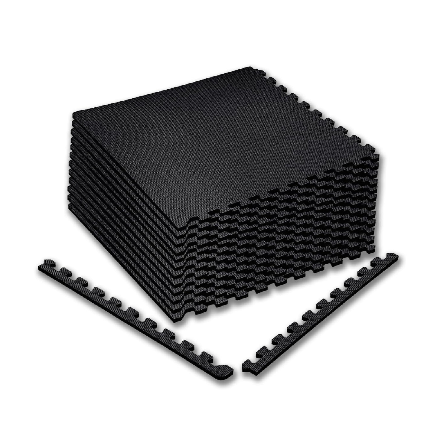 Puzzle Exercise Mat, Set of 24 Foam interlocking floor tiles, Protective Flooring, Interlocking Foam Floor, Non-Slip Tiles for Fitness Equipment Workout Cushion and Floor Protection (6 Set of 24x24in)