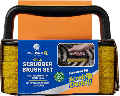 Mr. Bar-B-Q Grill Scrubber Brush Set - Effortless Cleaning with Scrub Daddy Design