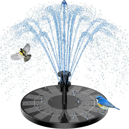 AISITIN Solar Garden Fountain - 3.5W Floating Pump with 6 Nozzles for Bird Bath & Aquarium (1 Piece)