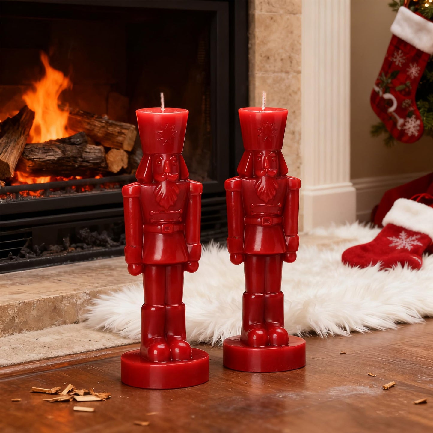 Nutcracker Candle,Nutcracker Soldier Pillar Candles,Gifts for Boys Girls,Women,Nucracker Decor Unscented Candle,Soy Wax,Christmas Holiday Home Decor,2 Pcs