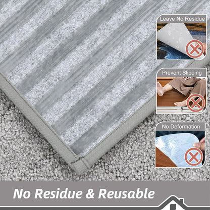 BEQHAUSE Non-Slip Carpet Stair Treads - Soft Indoor Stair Runners, 9" x 28", 15pcs, Grey, Machine Washable