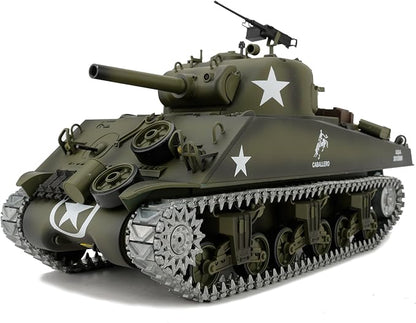 Modified TK7.0 Edition 1/16 2.4ghz Remote Control US M4A3 Sherman Tank Model(360-Degree Rotating Turret)(Steel Gear Gearbox)(3800mah Battery)(Metal Tracks &ampSprocket Wheel &amp Idle Wheel)
