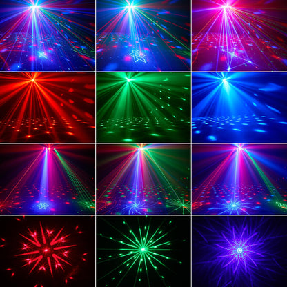 ENDYSHOW DJ Light with Stand,7IN1 DJ Disco Party Light with Stand&Carry Bag RGB Par Lights,Rotating Ball,Strobe,UV Lighting by DMX Sound Activated Remote Control for Parties Gig Bar Stage