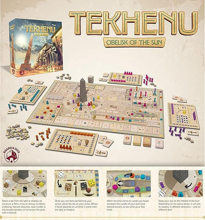 Board and Dice Tekhenu: Obelisk of The Sun - Strategy Ancient Board Game Ages 14+ 1-4 Players 60-120 Mins Multicoloured