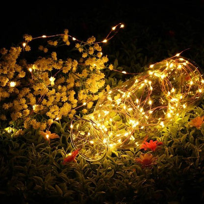Joomer Fairy String Lights 33FT 100 LEDs Plug in Fairy Lights Indoor Copper Wire String Light DIY for Bedroom, Parties, Wedding, Christmas, Outdoor, Indoor Decoration (Warm White, Non-Connectable)