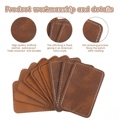 120 PCS Leather Patches for Hats, Blank Leatherette Hat Patches Iron on Patch Bulk Laserable for Repairing Hats and Clothing, Custom Laser Engraving and DIY Crafts-3 Colors