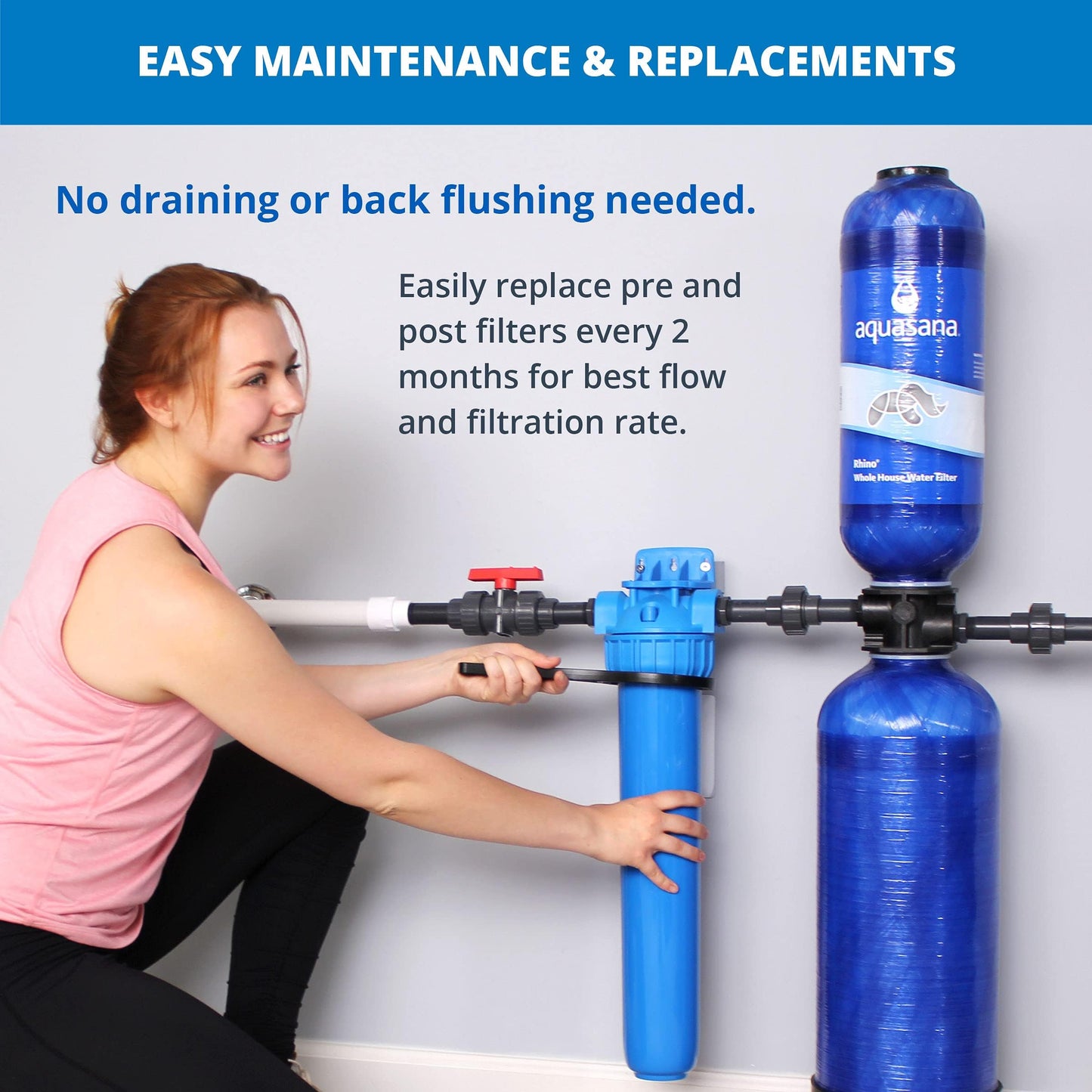 Aquasana Whole House Water Filter System | 1,000,000 Gallons | Salt-Free Softener Alternative | UV, Carbon & KDF | Tackles up to 99.99% Chlorine, Bacteria, Viruses, Cysts & Scale | EQ-1000-AST-UV