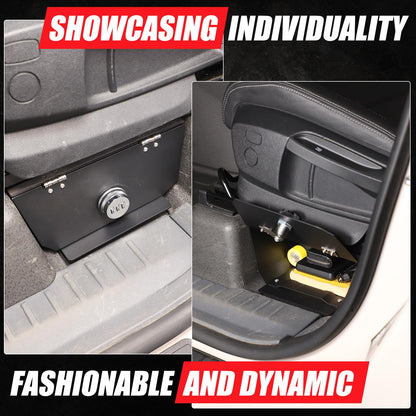 Tumukiw Compatible with INEOS Grenadier 2020-2024 Under Seat Storage Organizer, Customized Carbon Steel Driver Underseat Hidden Lock Box Safe Box, 3-digit Combination Lock