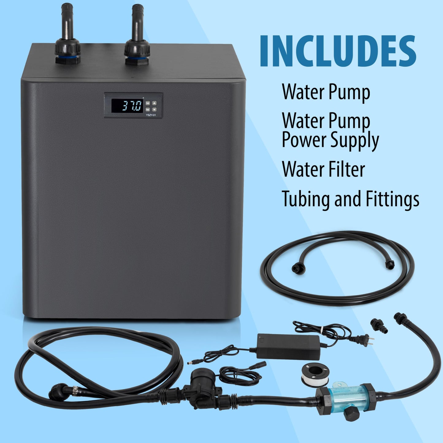 Polar Revive Chiller for Ice Bath and Cold Plunges Including All Hoses and Pumps. 1/3 HP, 2/3 HP, 1 HP Models (1 HP)