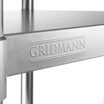 GRIDMANN Stainless Steel Work Table 18 x 24 Inches, NSF Commercial Kitchen Prep Table with Under Shelf for Restaurant and Home