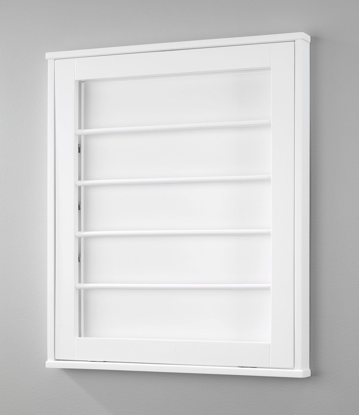 Whitmor MDF, Wood, Steel Wall Mounted Drying Rack for Storage, White