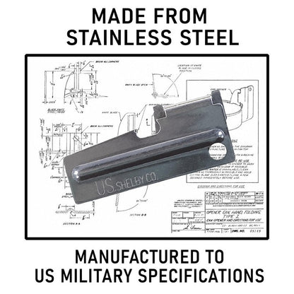 US Shelby P-38 Can Opener and P-51 Can Opener - Manual Can Opener - Stainless Steel