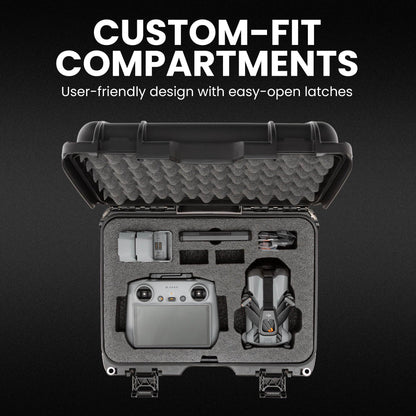 NANUK 915 DJI™ Mini 5 Pro Fly More Combo Plus - Waterproof Hard Case with Drone Foam Insert, Crushproof, Portable Travel Case, Made in Canada - Black (15.8" x 12.1" x 6.8")