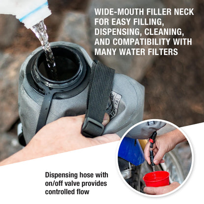 Giant Loop Cactus Canteen Water Reservoir, Foldable and Collapsible Utility Bladder for Drinking Water 1,2,3,5-Gallon (3-Gallon)