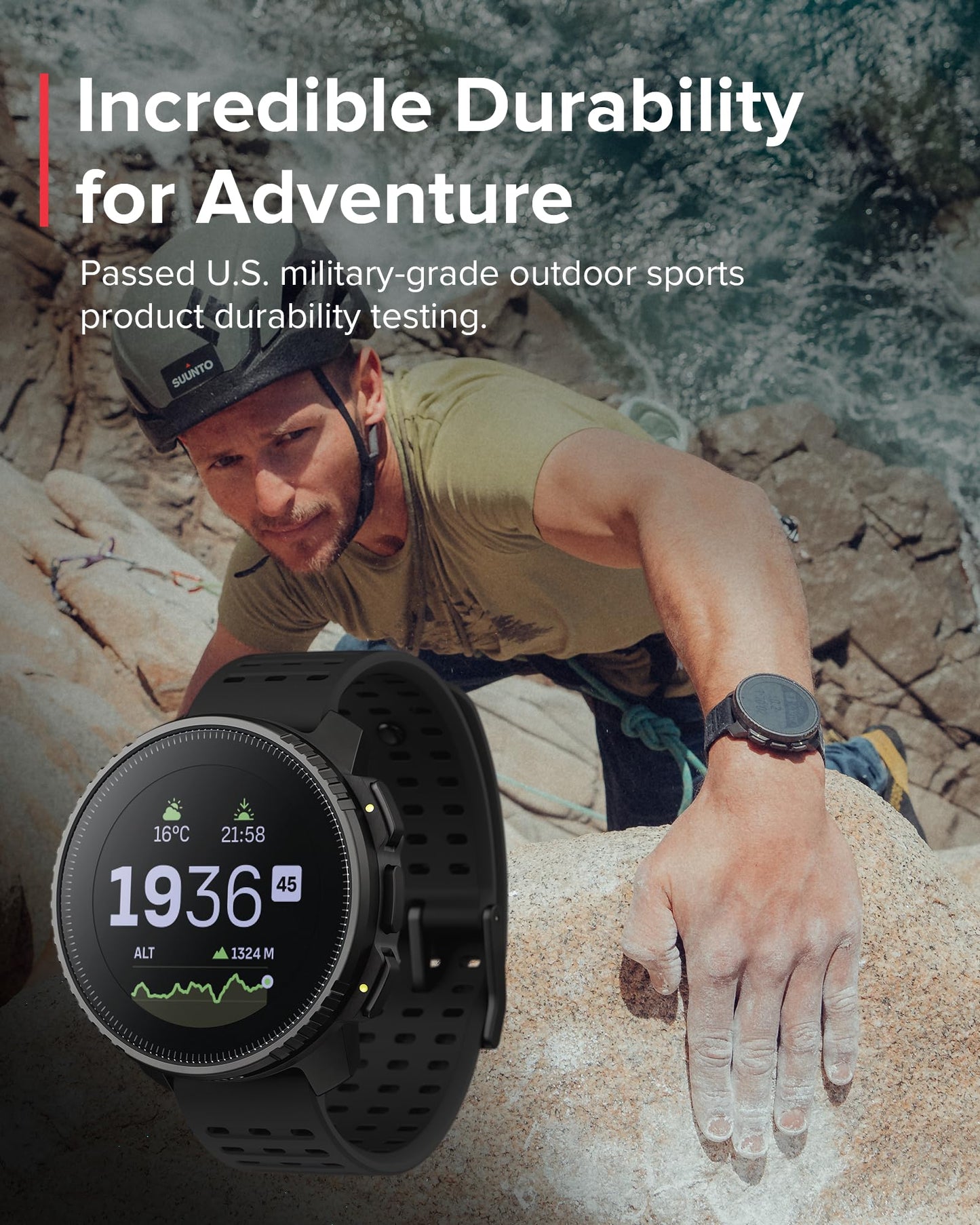 SUUNTO Vertical: Adventure GPS Watch, Large Screen, Offline Maps, Solar Charging